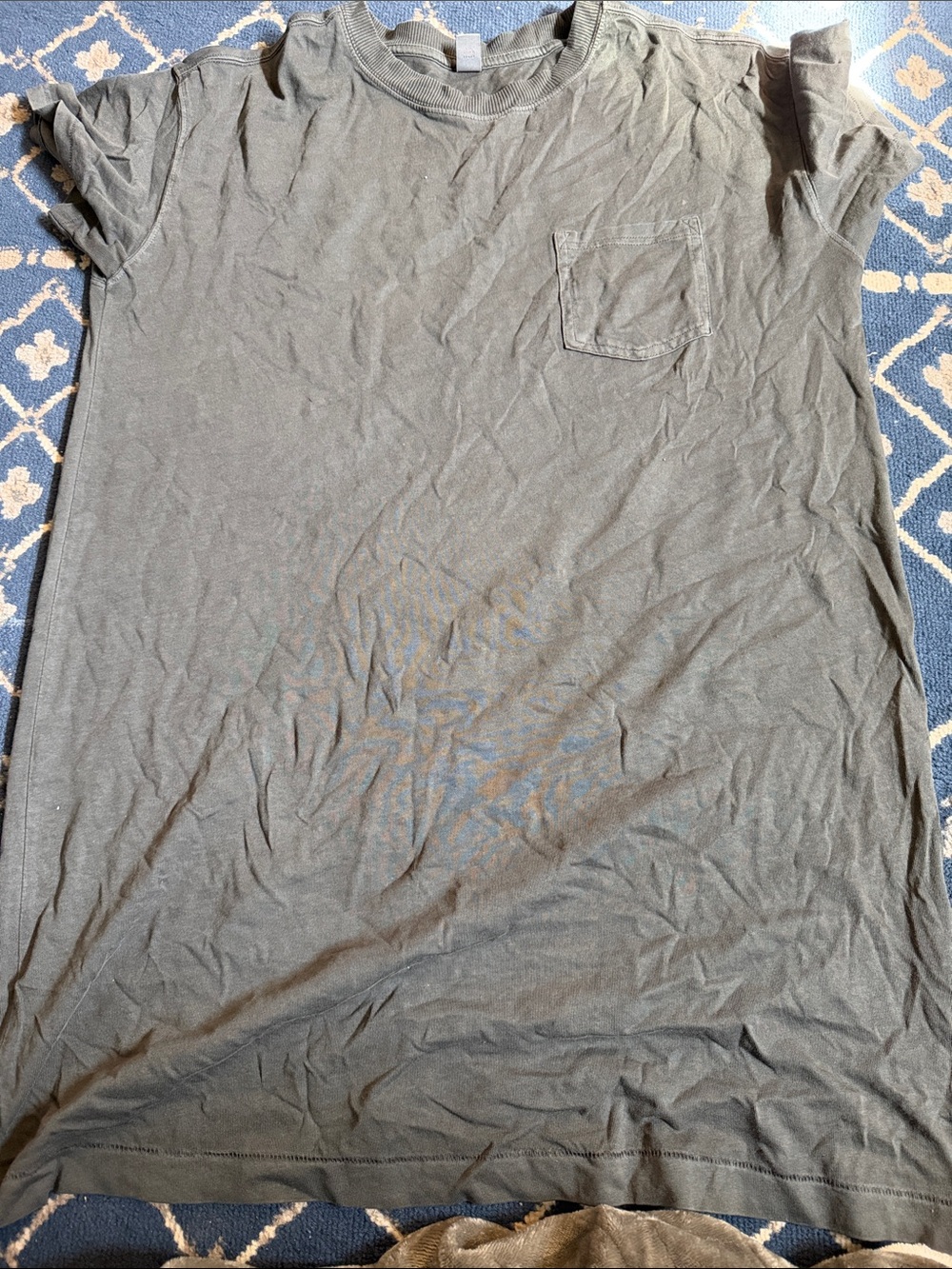 Old Navy Women Short Sleeve Pocket Tee - Olive